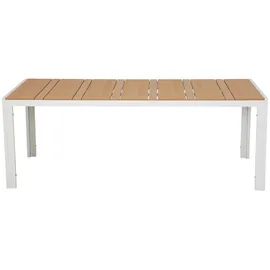 VCM Gartentisch 205 x 90 x 75 cm Teak-Dekor