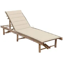 furnicato Garten-Sonnenliege 200 x 65 x 87 cm Creme