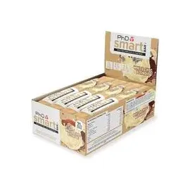 PHD Nutrition Smart Bar Protein Riegel Weiße Schokolade 20g Eiweiß, 2,1g Zucker - 12 x 64g, Makrofreundlicher Eiweißriegel