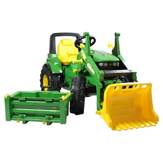 Rolly Toys Trettraktor, John Deere 7930 mit Frontlader, - Mulde, Flüsterlaufreifen