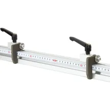 SCHMIDT systemprofile Längenanschlag D 2m Aluminium-Profil Säge-Anschlag 1m-1m Mitte Maßband Stahl 2x Ablängklappe