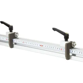 SCHMIDT systemprofile Längenanschlag D 2m Aluminium-Profil Säge-Anschlag 1m-1m Mitte Maßband Stahl 2x Ablängklappe