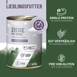 görges naturpharma gmbh Hundefutter Ziege mit Hirse 6 x 400 g
