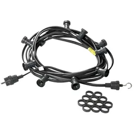satisfire LED-Lichterkette spritzwassergeschützt 5 m Schwarz