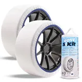 Easysock CAD8015 Textil-Schneeketten für Autos, Homologierte - EN 16662-1, Rutschfeste, strapazierfähige Ketten Größe L- Set mit 2 Ketten