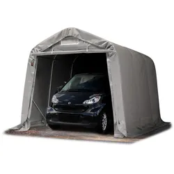 TOOLPORT  2,4x3,6m Zeltgarage, PVC-Plane, grau, ohne Statik - (77836)