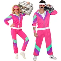 W WIDMANN MILANO Party Fashion - Kostüm Trainingsanzug, Retro-Style, 80er Jahre Outfit, Jogginganzug für Karneval & Party
