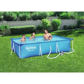 BESTWAY Steel Pro Frame Pool Set 300 x 201 x 66 cm inkl. Filterpumpe
