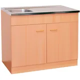 KOCHSTATION Spülenschrank »KS-Elster«, Breite 80 cm, braun