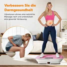 Merach Vibrationsplatte, Mini-Vibrationsplattform mit LED-Display, 10 Intensitätsstufen, 100W, bis 150 kg, mit Fernbedienung
