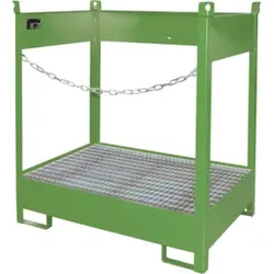 Bauer Südlohn Fass-Stapelpalette FSP-2, lackiert, Resedagrün
