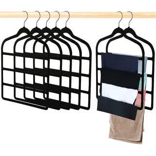 Hosenbügel,Kleiderbügel Hosen,Hosenbügel Platzsparend,Samt-Kleiderbügel,Schrank-Organizer,Rutschfest Hosenkleiderbügel für Jeans,Schals,Handtücher,Hosen(5 Stück)