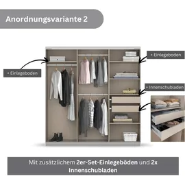 OTTO home Schwebetürenschrank KOLUNA 203 x 210 x 62 cm Grau