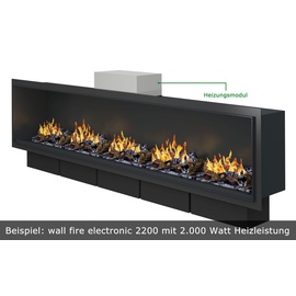 Muenkel design wall fire electronic [Opti-myst heat Elektrokamineinsatz Wandeinbau]: 600 mm - 2.000 Watt Heizleistung