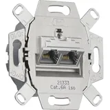 Busch-Jaeger 0218/12-101 RJ45, Cat. 6a iso, geschirmt 2 Steckbuchsen, 8/8-polig 2CKA000230A0411