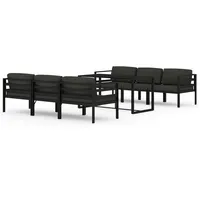 vidaXL Garten-Lounge-Set 7-tlg. Aluminium anthrazit