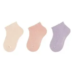 Sterntaler Sneaker-Söckchen 3er-Pack Struktur zartrosa, 27/30