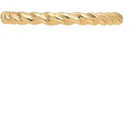 Elli PREMIUM Basic Geo Twisted Gedreht Bandring 585 Gelbgold Ringe Damen