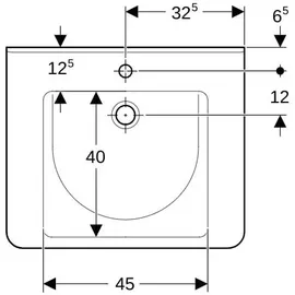 Geberit Dejuna Waschtisch 65 x 55 cm (128665000)