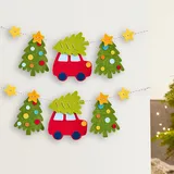 HABA Bastelset - Erstes Fädeln Filzgirlande Weihnachtsfahrt