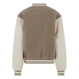 URBAN CLASSICS Teddy Collegejacke Dunkeltaupe 3XL