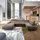masseno Eckcouch Polyester U-Form mit Schlaffunktion 2-Sitzer Beige