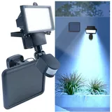 casativo-lighting Solar LED Wand Fluter 12 W 225,0 cm inkl. PIR-Sensor schwarz