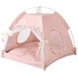 ZUOLUO Katzen Zelt Outdoor katzenzelt Wasserdichtes Hundezelt Hundehütte Indoor Hundehütte Hundehaus Innenbett Hund Sonnenschirm Faltbares Katzenbett Medium,pink