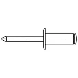 Blindniete 3 x 6 Alu Lackierung schwarz/St. verzinkt S