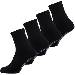 NUR DER Herren Basicsocken Stopper Socke 4er Pack