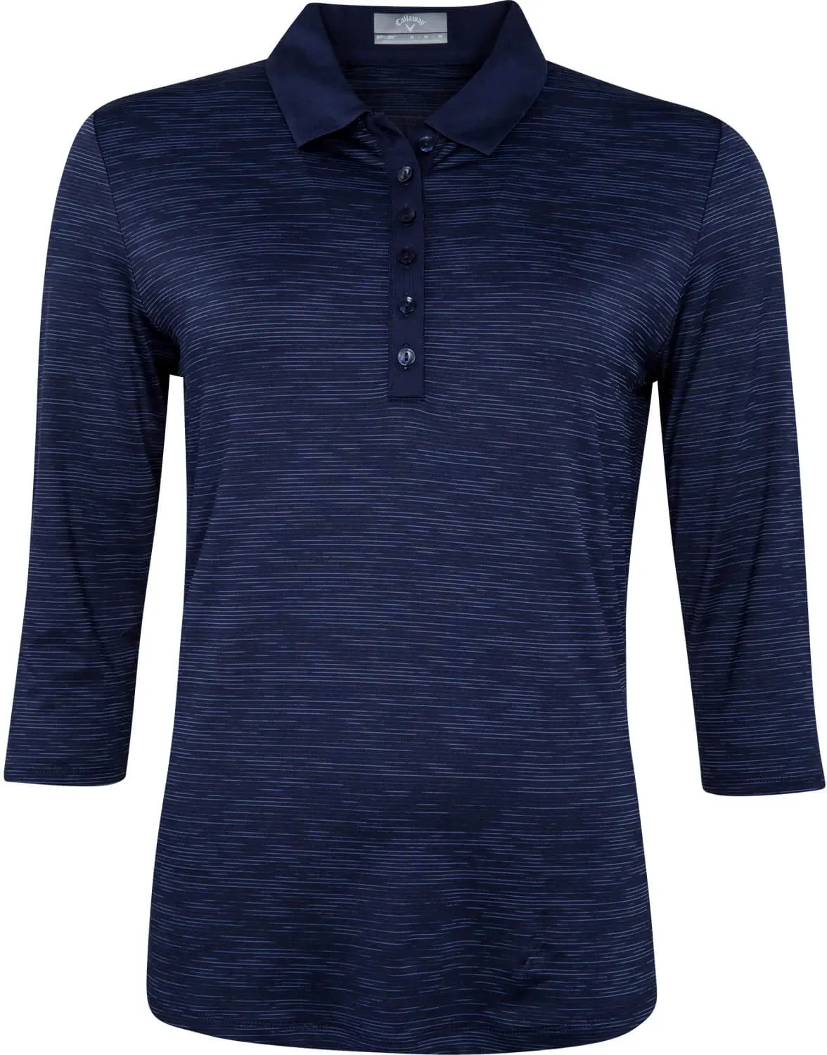 Callaway Polo Damen Space Dye, 3/4 Arm, navy