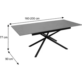 Mendler HWC-O57 160-200 x 77 x 90 cm schwarz
