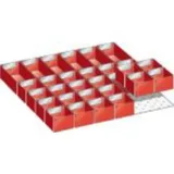 Lista Einsatzkästen, 27x27E, BxT 459x459mm, 30-teilig, für Schubladenmasse 459 x 459 mm,