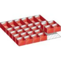 Lista Einsatzkästen, 27x27E, BxT 459x459mm, 30-teilig, für Schubladenmasse 459 x 459 mm,