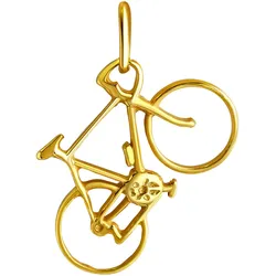 Ketten-Anhänger FIRETTI "Schmuck Geschenk Gold 375 Halsschmuck Anhänger Halskette Fahrrad", gold (gelbgoldfarben), Schmuckanhänger, Damen, Gelbgold 375, 1,00 g