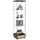 modfu Vitrine Schwarz, Holzwerkstoff, 42.5x167x36.5 cm Wohnzimmer, Wohnwände, Vitrinenschränke