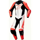 Alpinestars GP Force Lurv Lederkombi - Neon-Rot/Weiß/Schwarz / 48