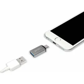 Logilink USB-C auf USB-A Adapter Silber