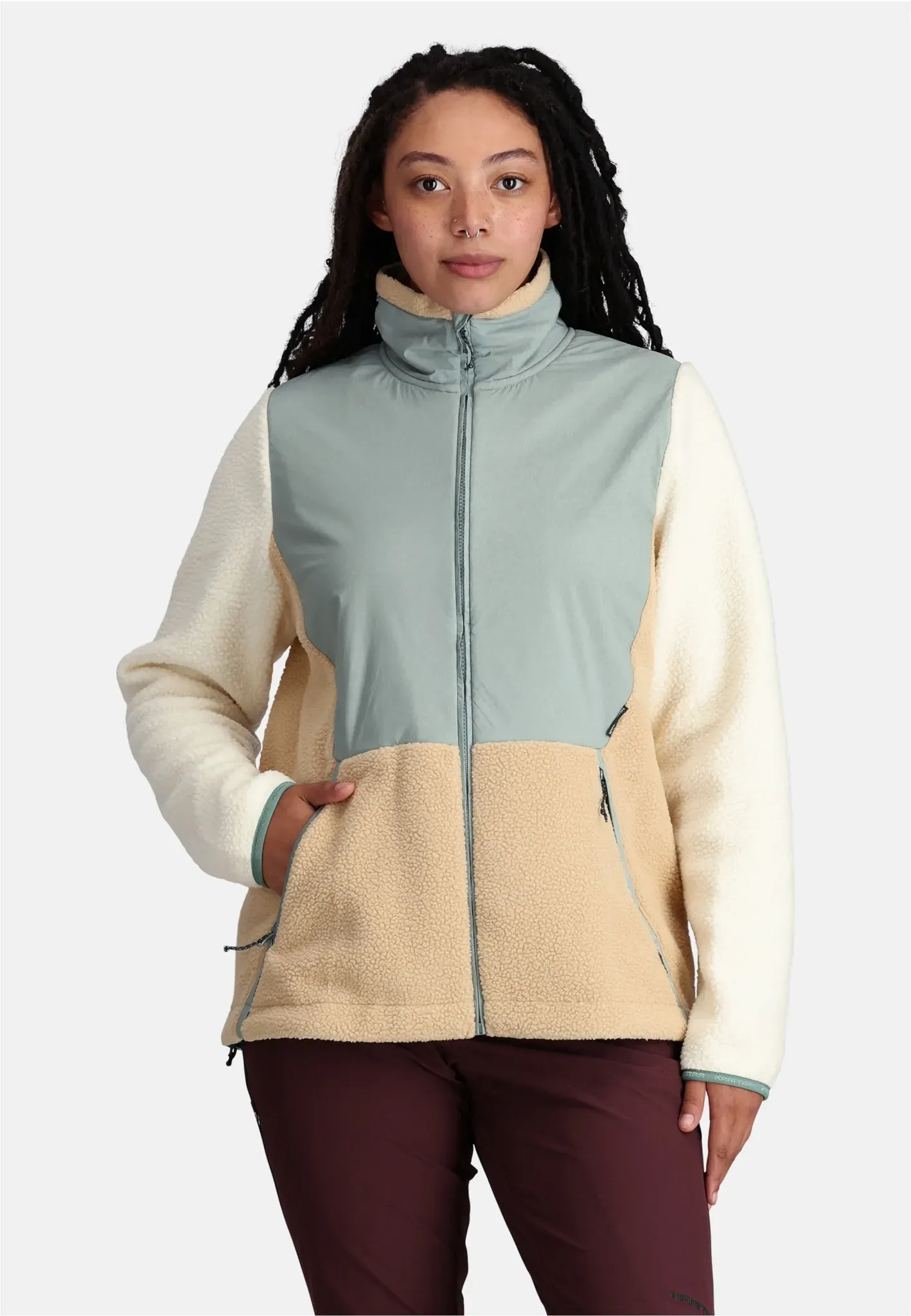 Outdoorjacke KARI TRAA "Røthe" Gr. M, braun (braun, mehrfarbig) Damen Jacken mit windbeständigem Material