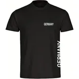 multifanshop Herren T-Shirt - Germany - Brust & Seite - Druck weiß - Männer