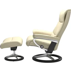 Stressless Stressless® Fußhocker »View« mit Signature Base,Gestell Schwarz beige