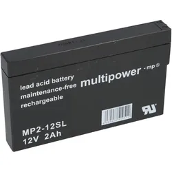 Multipower Blei-Akku MP2-12SL Pb 12V / 2,0Ah