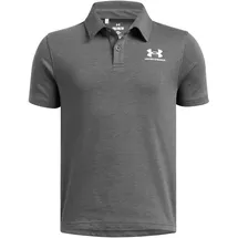 Under Armour Icon Poloshirt Jungen 025 castlerock light heather/white S 127-137 cm