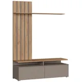 Vichy Vicco Wohnwand Harro, Goldkraft Eiche/Greige