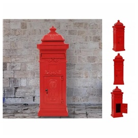 vidaXL Säulenbriefkasten Vintage-Stil rot