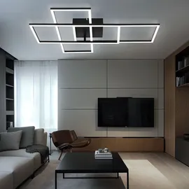 GLOBO Lighting|Deckenleuchte Metall schwarz matt, LED - Weiß