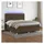 vidaXL Boxspringbett mit Matratze & LED Dunkelbraun 180x200 cm Stoff