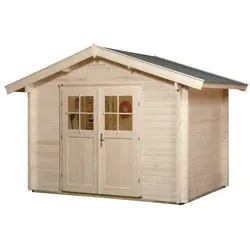 Weka Gartenhaus Premium 45 mit Vordach - 300x250cm - 50 % Rabatt auf Dacheindeckung