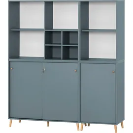 MÖBELPARTNER Regalschrank 500, 701809 blaugrau 151,05 x 41,0 x 168,7 cm