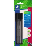 Staedtler triplus 334 R-9BK4 Fineliner Schwarz 0.3mm 4St.